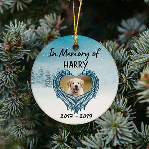 In Memory Of, Personalized Memorial Ornaments, Custom Photo Gift