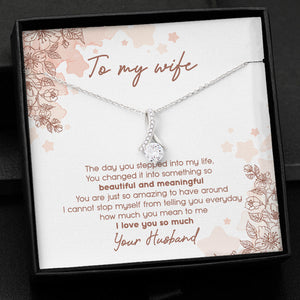 The Day You Stepped Into My Life, Personalized Luxury Necklace, Message Card Jewelry, Gift For Her