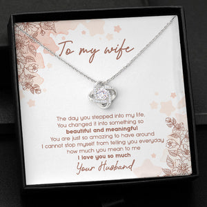 The Day You Stepped Into My Life, Personalized Luxury Necklace, Message Card Jewelry, Gift For Her