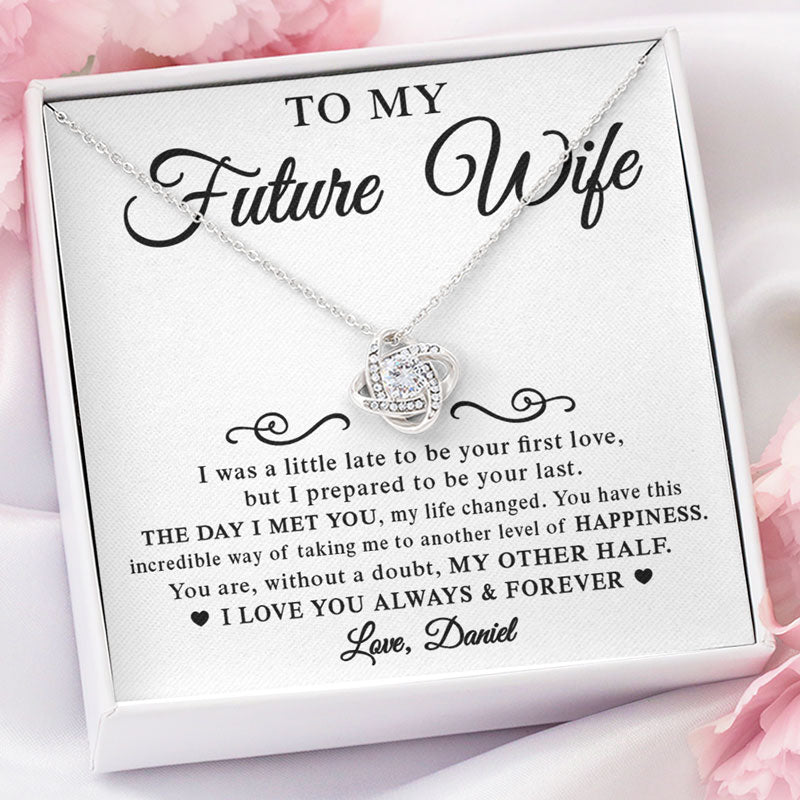 The Day I Met You, Personalized Luxury Necklace, Message Card Jewelry Gift For Her