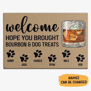 Hope You Brought Dogs Treats Doormat, Gift For Dog Lovers, Personalized Doormat, New Home Gift