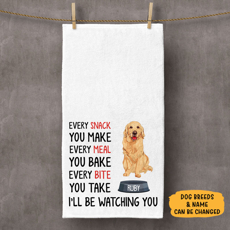 Snack Meal Bite, Personalized Towels, Custom Gifts for Dog Lovers