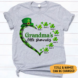 Grandma's Little Shamrocks, Personalized Shirt, St. Patrick's Day Gifts