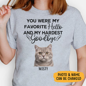 You Were My Favorite Hello, Personalized Shirt, Gift For Pet Lovers, Custom Photo