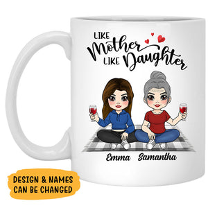 Like Mother Like Daughter Oh Crap Chibi, Personalized Coffee Mug, Mother's Day Gifts