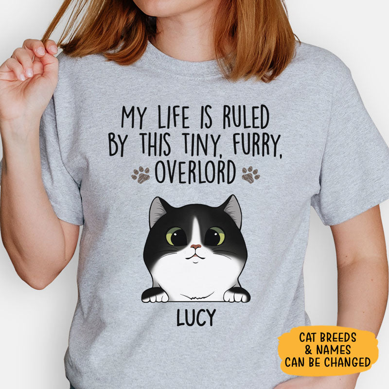 This Tiny Furry Overlord, Custom Shirt, Personalized Gifts for Cat Lovers