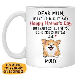 If We Could Talk We’d Bark, Personalized Accent Mug, Gift For Dog Lovers, Mother's Day Gifts