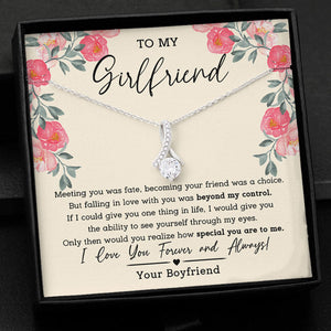 Meeting You Was Fate, Personalized Luxury Necklace, Message Card Jewelry, Gifts For Her