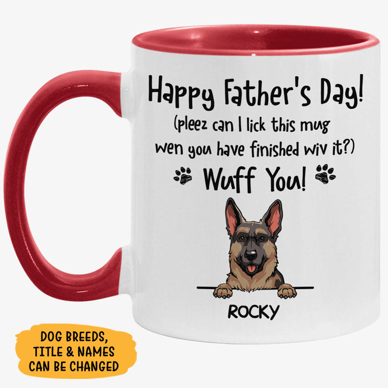 Can We Lick This Mug, Personalized Accent Mug, Father's Day Gifts, Mother's Day Gifts