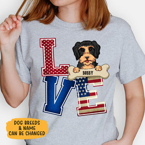 Love, Dog T Shirt, Gift For Dog Lover, Custom Shirt For Dog Lovers, Personalized Gifts