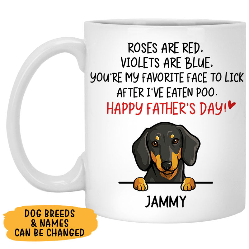 Roses Are Red, Custom Coffee Mug, Funny Personalized Mug, Custom Gift for Dog Lovers