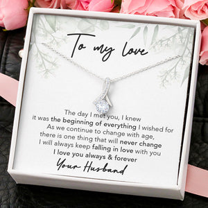 The Beginning Of Everything, Personalized Luxury Necklace, Message Card Jewelry, Gifts For Her