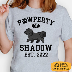 Pawperty Of Maltese, Personalized Shirt, Custom Gifts For Dog Lovers