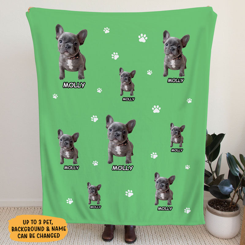 Dog Blanket Remove Background, Christmas Gifts For Mom, Personalized Blanket, Custom Photo