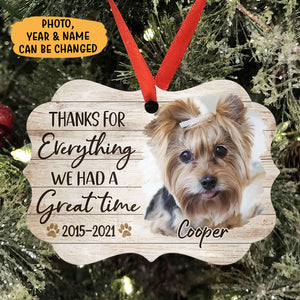 We Had A Great Time, Personalized Aluminium Ornaments, Custom Photo Gift, Christmas Gift For Pet Lovers