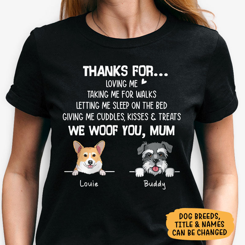 Loving Me Taking Me For Walks I Woof You, Personalized Shirt, Gifts For Dog Lovers