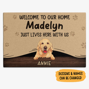 Welcome To Our Home Dog Cat, Custom Doormat, Personalized Doormat, New Home Gift, Gift For Pet Lovers