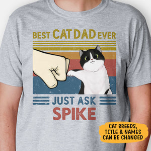 Best Cat Mom Cat Dad Ever, Personalized Shirt, Gifts for Cat Lovers