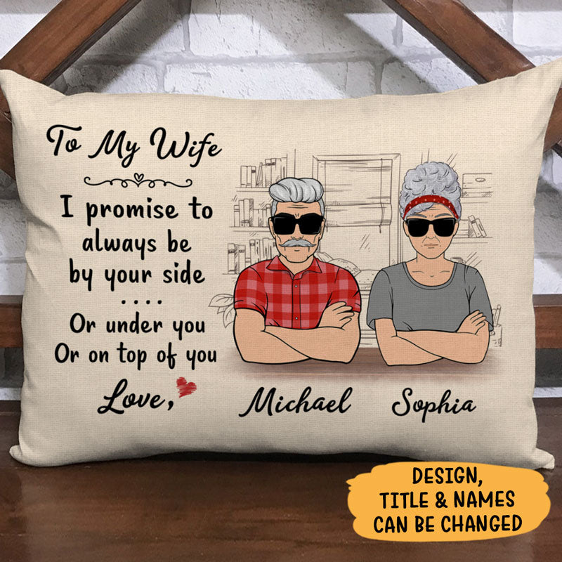 I Promise Always By Your Side, Personalized Pillows, Custom Gift For Couples