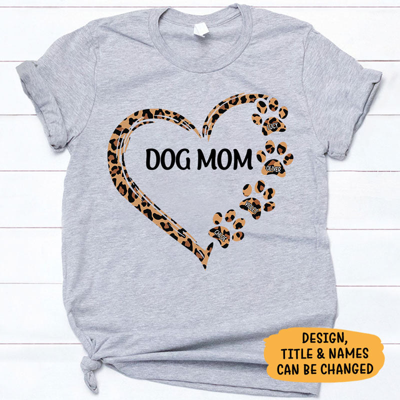 Love Paw Dog Mum, Personalized Shirt, Gift For Dog Lovers, Mother's Day Gifts