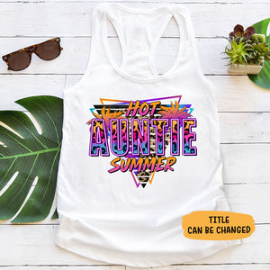 Hot Mom Summer Custom Title, Personalized Summer T-Shirt, Tank Top