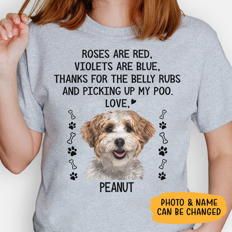 Roses Are Red Violets Are Blue, Personalized Shirt, Gift For Dog Lovers, Custom Photo