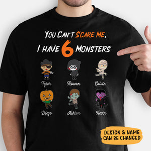 You Can't Scare Me, Custom Little Monsters, Halloween Shirt, Sweater, Hoodie, Personalized Family Gift