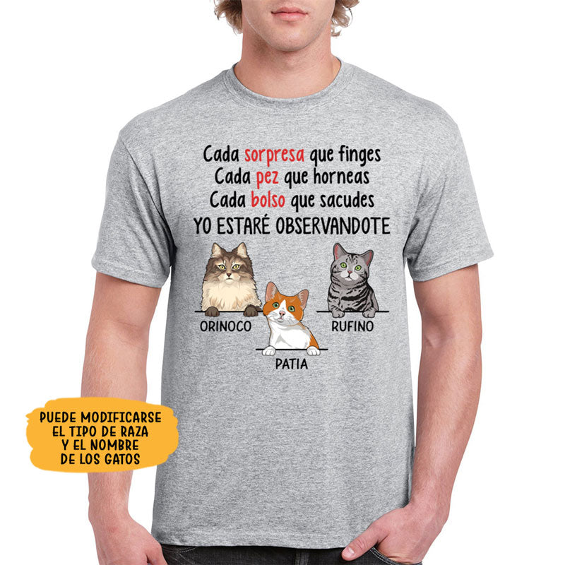 Every Fish You Bake, Spanish Espanol, Personalized Shirt, Gift for Cat Lovers