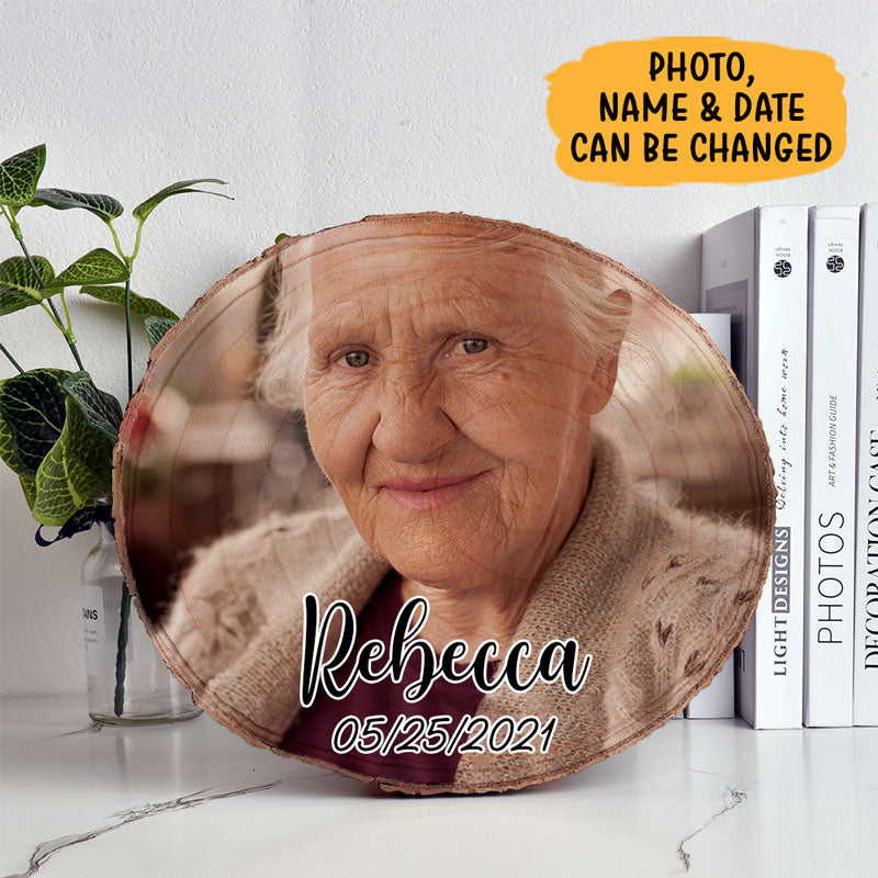 Grandma Photo On Wood, Personalized Photo Wood Slice, Personalized Picture Wood Slice, Custom Photo Gift