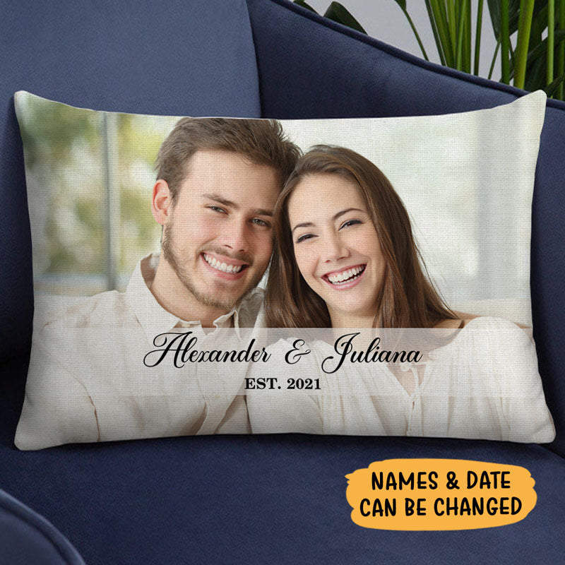 Couple Photo Pillow, Personalized Pillows, Custom Photo, Anniversary Gift For Couples