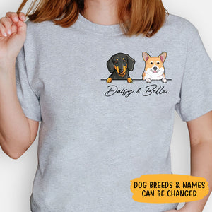 Pocket Tee Dog, Personalized Shirt, Custom Gift For Dog Lovers