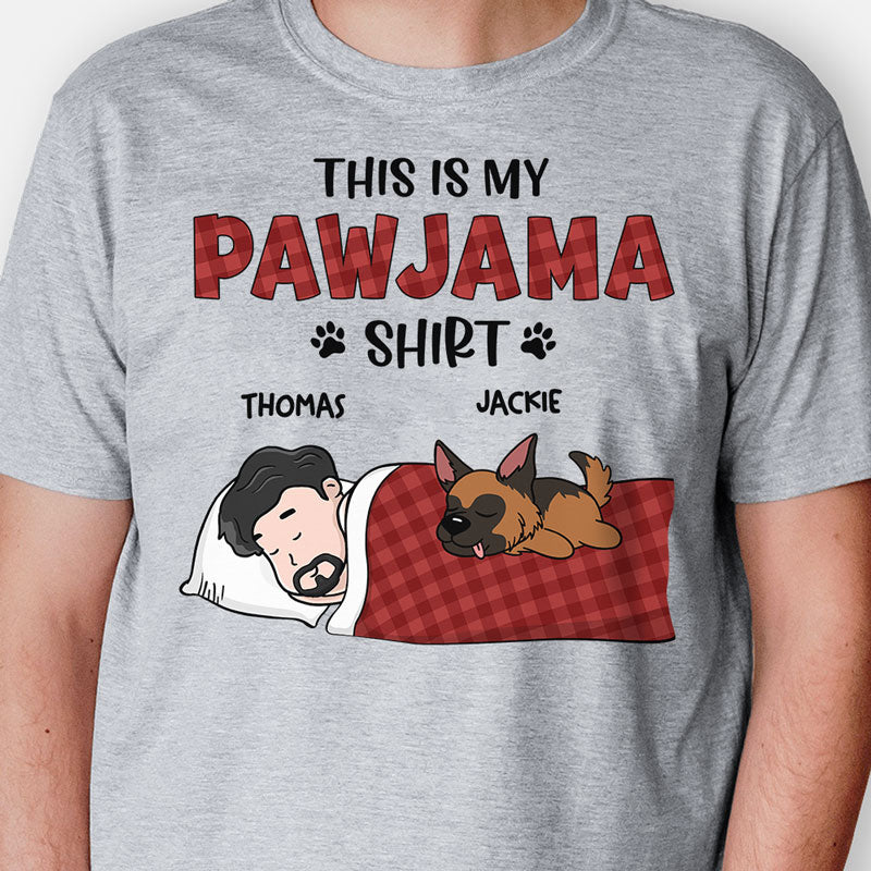 This Is My Pawjama Shirt Red Plaid Pattern, Personalized Shirt, Custom Gifts For Dog Lovers