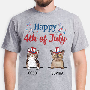 Happy 4th Of July Cats, Gift For Cat Lover, Custom Shirt For Cat Lovers, Personalized Gifts