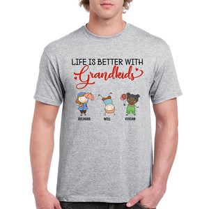 Life Is Better With Grandkids, Custom Tee, Personalized Shirt, Funny Family gift for Grandparents