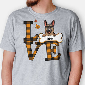 Love Autumn, Personalized T-Shirt, Custom Shirt For Dog Lovers, Personalized Gifts