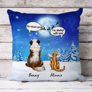 Still Talk About You Memorial Pet Conversation, Christmas Memorial Gift, Personalized Pillow For Pet Lovers