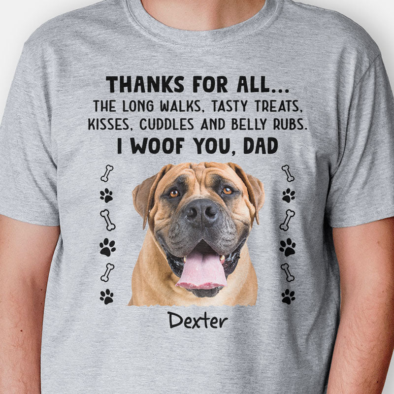 Thanks For All Dad Mom, Personalized Shirt, Gifts for Dog Lovers, Custom Photo