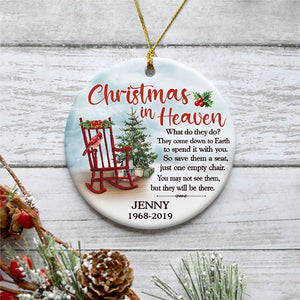 Christmas In Heaven, Personalized Christmas Ornaments, Custom Memorial Gifts