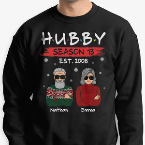 Hubby Wifey Old Couple, Personalized Custom Sweaters, T Shirts, Christmas Gifts