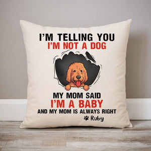 My Mom Said, Personalized Pillows, Custom Gift for Dog Lovers