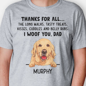 Thanks For All Dad Mom, Personalized Shirt, Gifts for Dog Lovers