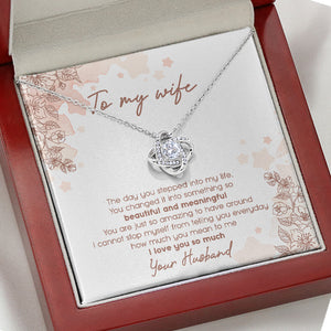 The Day You Stepped Into My Life, Personalized Luxury Necklace, Message Card Jewelry, Gift For Her