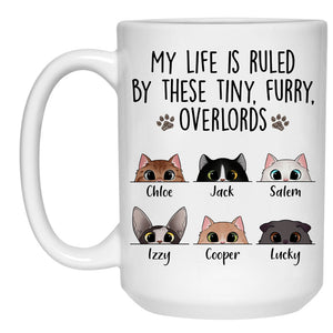 Furry Overlord Mugs, Funny Custom Coffee Mug, Personalized Gift for Cat Lovers