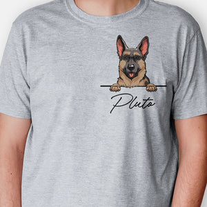 Pocket Tee Dog, Personalized Shirt, Custom Gift For Dog Lovers