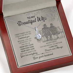 I Married You Because, Personalized Luxury Necklace, Message Card Jewelry, Gifts For Her