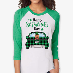 Happy St. Patrick's Day, Personalized St. Patrick's Day Unisex Raglan Shirt, St Patricks Day