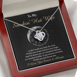 Love You To The Moon And Back, Personalized Luxury Necklace, Message Card Jewelry, Gift For Her