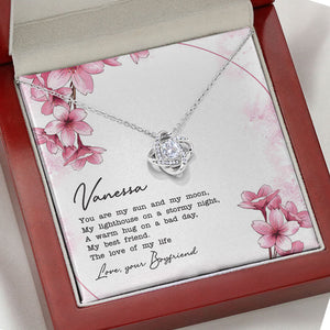 You Are My Sun And My Moon, Personalized Luxury Necklace, Message Card Jewelry, Gift For Her