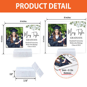 Graduate From Plaque , Personalized Acrylic Plaque, Graduation Gifts, Custom Photo