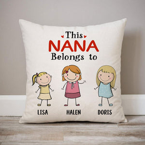 This Belongs To, Personalized Pillow, Custom Family Gift, Father's Day gift